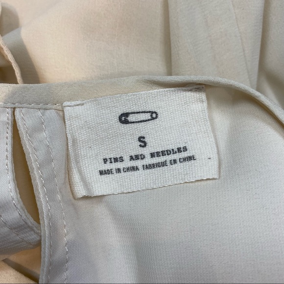 Pins & Needles Cream Tulip Sleeve Mini Dress S - Picture 13 of 13